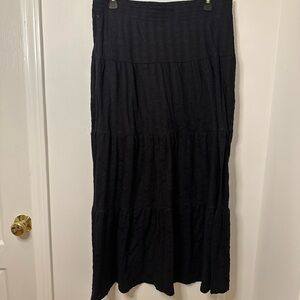 No Boundaries Black Tiered Maxi Skirt